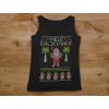 imageTstars Mele Kalikimaka Hawaiian Santa Ugly Christmas Women Tank TopBlack