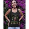 imageTstars Mele Kalikimaka Hawaiian Santa Ugly Christmas Women Tank TopBlack