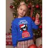 imageTstars Santa Claws Sweatshirt Toddler Youth Kids Cat Ugly Christmas Sweater StyleBlue