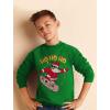 imageTstars Skater Santa Claus Ho Ho Ho Ollie Ugly Christmas Youth Kids SweatshirtGray