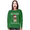 imageTstars  Bah Humpug Funny Ugly Christmas Puppy Pug Dog Women SweatshirtGreen