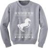imageTstars  Ugly Christmas Outfit Love Horses Youth Kids SweatshirtGray