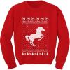 imageTstars  Ugly Christmas Outfit Love Horses Youth Kids SweatshirtRed