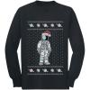imageTstars Astronaut Santa Ugly Christmas Sweater Space Youth Kids Long Sleeve TShirtBlack