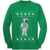 imageTstars Astronaut Santa Ugly Christmas Sweater Space Youth Kids Long Sleeve TShirtGreen