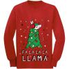 imageTstars FA La La Llama Ugly Christmas Sweater Funny Xmas Youth Kids Long Sleeve TShirtRed