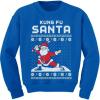 imageTstars KungFu Santa Ugly Christmas Sweatshirt Funny Tacky Sweater Style Xmas Holiday Youth Kids SweatshirtsBlue