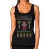 imageTstars Mele Kalikimaka Hawaiian Santa Ugly Christmas Women Tank TopBlack