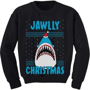 imageTstars Jawlly Shark Sweatshirt Toddler Youth Kids Ugly Christmas Sweater StyleBlack  Jawlly Sweatshirt