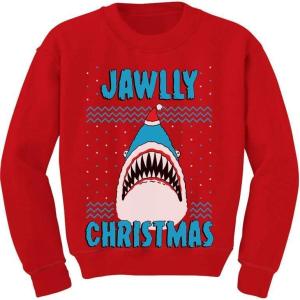 imageTstars Jawlly Shark Sweatshirt Toddler Youth Kids Ugly Christmas Sweater StyleRed  Jawlly Sweatshirt