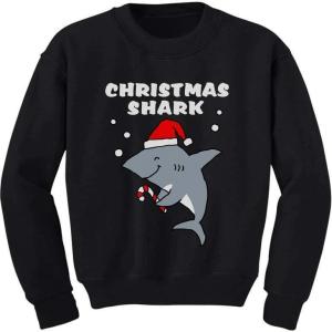 imageTstars Shark Ugly Christmas Sweater Kids Sweatshirt JawllyBlack  Shark Sweatshirt