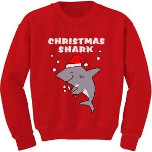 imageTstars Shark Ugly Christmas Sweater Kids Sweatshirt JawllyRed  Shark Sweatshirt