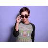 imageTstars Mele Kalikimaka Hawaiian Santa Ugly Christmas 34 Sleeve Women Raglan ShirtBlueGray