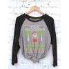 imageTstars Mele Kalikimaka Hawaiian Santa Ugly Christmas 34 Sleeve Women Raglan ShirtBlueGray