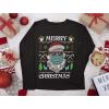 imageTstars Merry Christmask 2020 Quarantine Face Mask Ugly Christmas Long Sleeve TShirtGreen