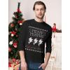 imageTstars Merry Fishmas Ugly Christmas Shirt for Men Tacky Sweater Style Holiday Xmas Long Sleeve TShirtBlack