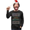 imageTstars Happy Holigays Rainbow Gay ampamp Lesbian Ugly Christmas Long Sleeve TShirtBlack