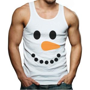 imageTstars Snowman Shirt Christmas Holiday Funny Mens Tank TopWhite