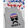 imageTstars American Flag Cap hat  Cool 4th of July Merica Mens Tank TopMerica  Gray