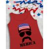 imageTstars American Flag Cap hat  Cool 4th of July Merica Mens Tank TopRed