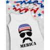 imageTstars American Flag Cap hat  Cool 4th of July Merica Mens Tank TopWhite