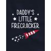 imageTstars Daddys Little Firecracker 4th of July Patriotic Father ampamp Child Matching ShirtsDad Navy  Toddler Navy