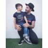 imageTstars Daddys Little Firecracker 4th of July Patriotic Father ampamp Child Matching ShirtsDad Navy  Toddler Navy