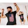 imageTstars Patriotic Dad and Baby 4th of July Matching Shirts Daddy ampamp Me Memorial Day US Distressed American Flag Shirt SetDad Black  Baby Black