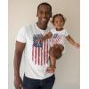 imageTstars Patriotic Dad and Baby 4th of July Matching Shirts Daddy ampamp Me Memorial Day US Distressed American Flag Shirt SetDad White  Baby White
