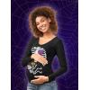 imageTstars Pregnant Halloween Shirt Skeleton Baby Costume Maternity Long Sleeve ShirtBlack