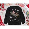 imageTstars Santa Reindeer Space Rocket Funny Ugly Christmas Sweater SweatshirtBlack