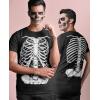 imageTstars Skeleton Shirt Mens Front ampamp Back Print Rib Cage Xray Costume Adult Funny Halloween Shirts for MenBlack