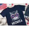 imageTstars TeeStars  Meowica America Patriot Cat 4th of July Youth Kids TShirtNavy