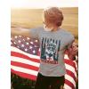 imageTstars Trump Shirt American Flag Team Murica Memorial Day Patriotic USA Merica Mens 4th of July TShirtsGray