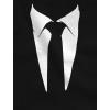 imageTstars Tuxedo Tie Printed Suit Womens Racerback Tank TopBlack