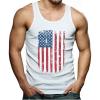 imageTstars American Flag 4th of July Tank Tops for Men USA Mens Patriotic Memorial Day TopAmerican Flag  White
