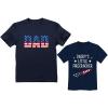 imageTstars Daddys Little Firecracker 4th of July Patriotic Father ampamp Child Matching ShirtsDad Navy  Toddler Navy