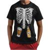 imageTstars Funny Mens Skeleton Beers in Belly Shirt Ribcage Xray Halloween Costume Shirts for MenBlack