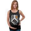 imageTstars Halloween Pregnant Skeleton Xray Costume Maternity Tank TopBlack