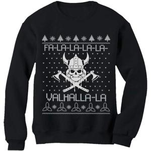 imageTstars  Viking Nordic God Valahalla Mythology Ugly Christmas Sweater SweatshirtBlack