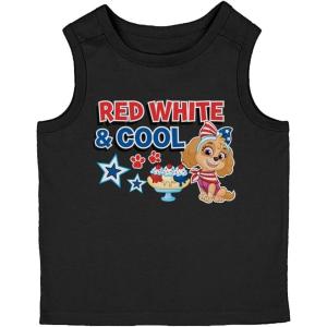 imageTstars Gifts for Girls Skye Birthday Girl Tank Top 2nd 3rd 4th 5th Paw Patrol Shirt Summer Toddler Unisex Sleeveless Shirt4th of July  Black