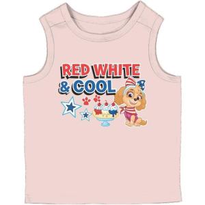imageTstars Gifts for Girls Skye Birthday Girl Tank Top 2nd 3rd 4th 5th Paw Patrol Shirt Summer Toddler Unisex Sleeveless Shirt4th of July  Light Pink