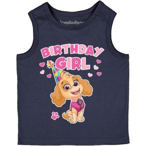 imageTstars Gifts for Girls Skye Birthday Girl Tank Top 2nd 3rd 4th 5th Paw Patrol Shirt Summer Toddler Unisex Sleeveless ShirtDenim