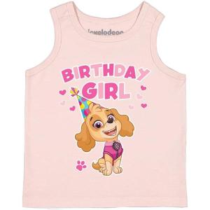imageTstars Gifts for Girls Skye Birthday Girl Tank Top 2nd 3rd 4th 5th Paw Patrol Shirt Summer Toddler Unisex Sleeveless ShirtLight Pink