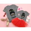 imageMatching Shirts Mother and Daughter Mommy and Me T Shirts Rainbow MiniGray