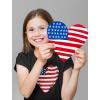 imageTstars American Heart Flag Girls 4th of July Shirt Memorial Day Patriotic Red White and Blue Toddler Kids Fitted TShirtBlack