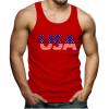 imageTstars American USA Flag 4th of July Independence Day Gift Mens Tank TopUsa  Red
