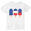 imageTstars Ice Cream Flag 4th of July Shirt Toddler Kids TShirtWhite