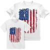 imageTstars Vintage US American Flag Dad and Son Matching Shirts Daddy ampamp Me 4th of July USA Memorial Day Patriotic Shirt SetDad White  Toddler White