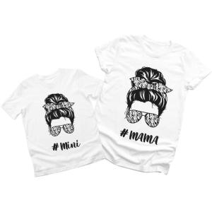 imageTstars Matching Shirts Mother and Daughter Mommy and Me T Shirts Mini ShirtWhite